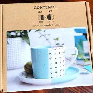 Candlefish dipped mug & saucer